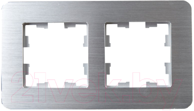 Рамка для выключателя IEK Brite BR-M22-M-21-K47 (металл/алюминий)