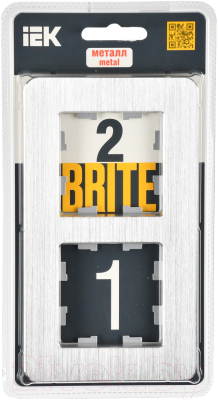 Рамка для выключателя IEK Brite BR-M22-M-21-K47 (металл/алюминий)