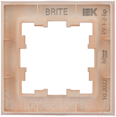 Рамка для выключателей и розеток IEK Brite BR-M12-G-31-K96 (персиковый матовый)