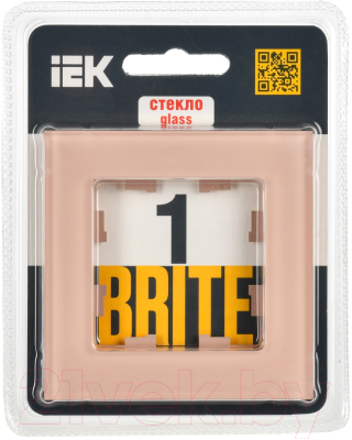 Рамка для выключателей и розеток IEK Brite BR-M12-G-31-K96 (персиковый матовый)