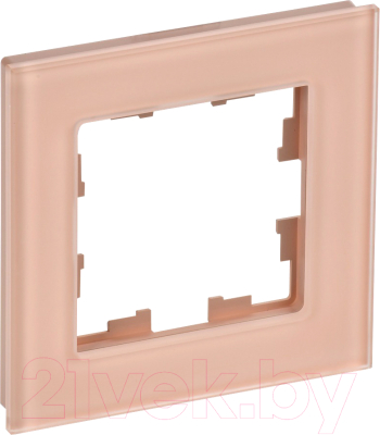 Рамка для выключателей и розеток IEK Brite BR-M12-G-31-K96 (персиковый матовый)