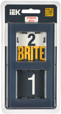Рамка для выключателей и розеток IEK Brite BR-M22-G-31-K35 (маренго матовый)