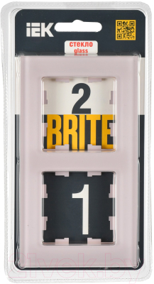 Рамка для выключателя IEK Brite BR-M22-G-31-K14 (розовый матовый)