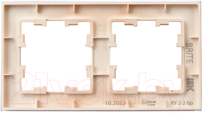 Рамка для выключателя IEK Brite BR-M22-G-31-K96 (персиковый матовый)
