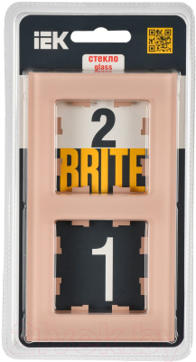 Рамка для выключателя IEK Brite BR-M22-G-31-K96 (персиковый матовый)