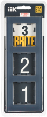 Рамка для выключателей и розеток IEK Brite BR-M32-G-31-K35 (маренго матовый)