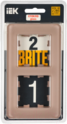 Рамка для выключателя IEK Brite BR-M22-G-41-K97 (дымчатый)