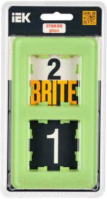 Рамка для выключателя IEK Brite BR-M22-G-41-K06 (эко грин)