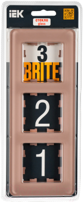Рамка для выключателя IEK Brite BR-M32-G-41-K97 (дымчатый)