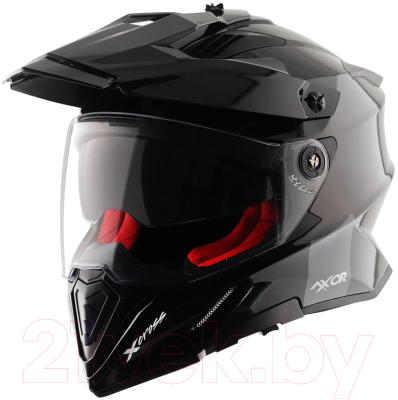 Мотошлем AXOR X-Cross Dual Visor Sc-E (L, черный)