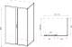 Миниатюра изображения товара Душевой уголок IVA 120x90x200 / E4SX129C (прозрачное стекло)