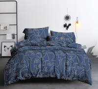 Комплект постельного белья PANDORA №10849-02 Евро-стандарт (полисатин, синий) - 