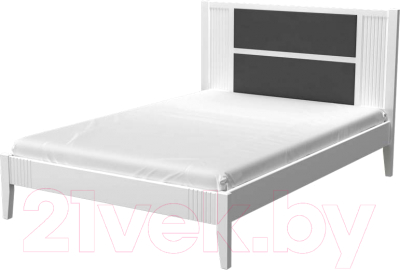 Полуторная кровать Bravo Мебель Бетти 140x200 (белый античный)