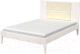 Полуторная кровать Bravo Мебель Бетти 140x200 (жемчуг) - 