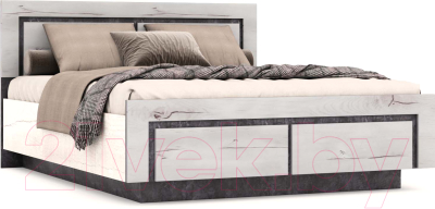 Каркас кровати Мебель-КМК 1600 Ривьера КМК 0970.3 (бетон пайн светлый/бетон спаркс 861/канадский дуб арктик)