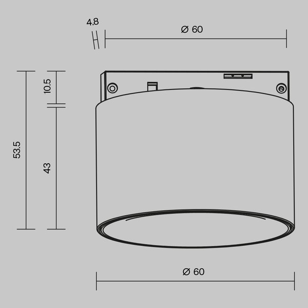 Трековый светильник Maytoni TR188-1-5W3K-M-B
