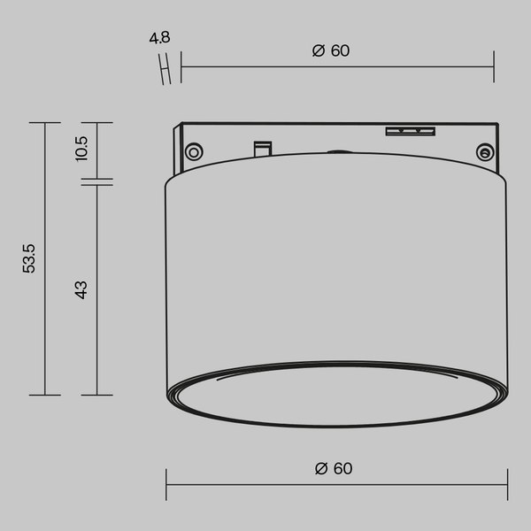 Трековый светильник Maytoni TR188-1-5W4K-M-BW