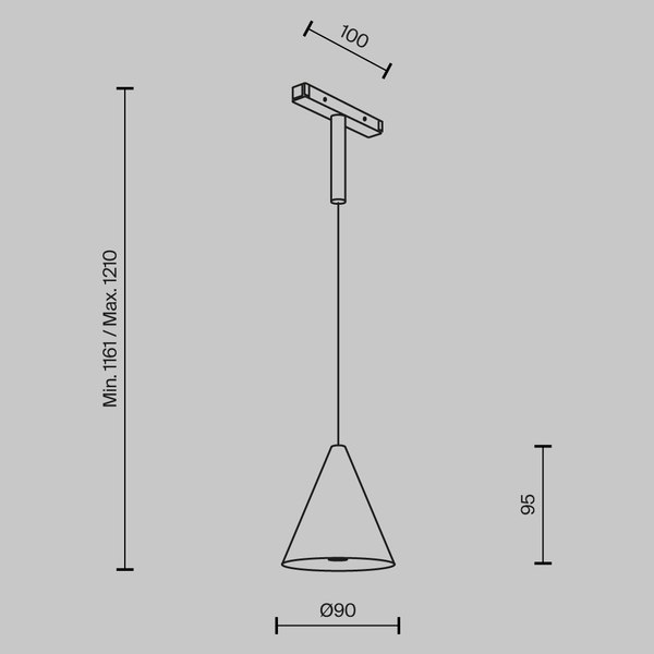 Трековый светильник Maytoni TR182-1-5WTW-M-B