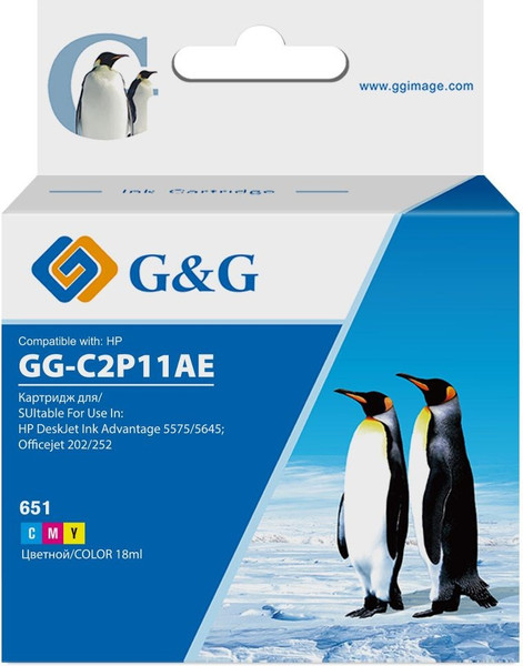 Изображение товара Картридж G&G GG-C2P11AE 651 (многоцветный)