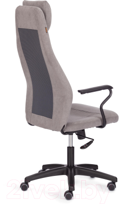 Кресло офисное Tetchair Aviator флок/ткань (серый/серый)