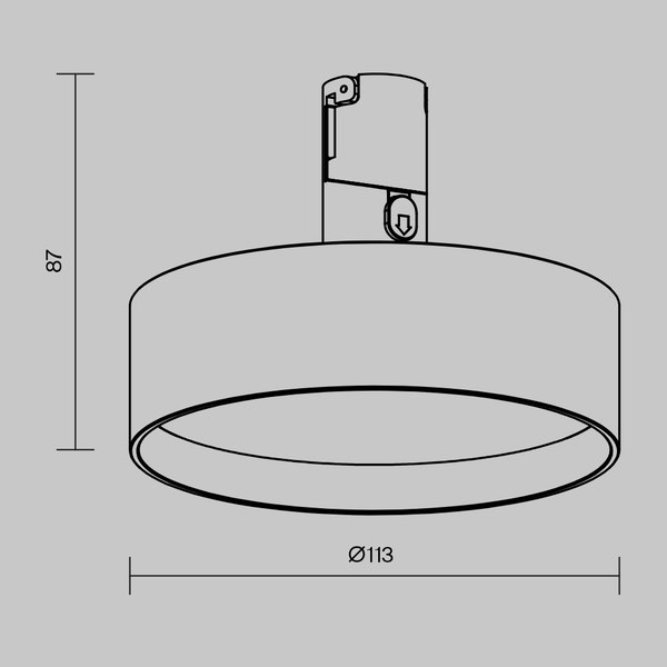 Трековый светильник Maytoni TR204-1-12W3K-B