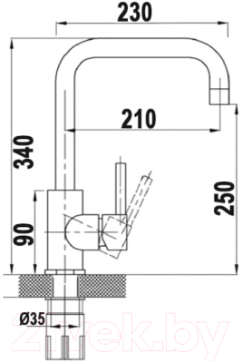 Изображение товара Смеситель Wisent WP49-098-4-21