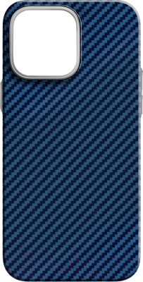 Чехол-накладка Luxo Карбоновые полосы J164 для iPhone 14 (синий)