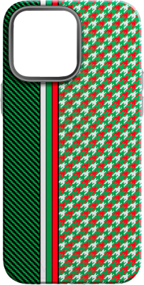 Чехол-накладка Luxo Престижные ромбы J249 для iPhone 14 (зеленый/салатовый)