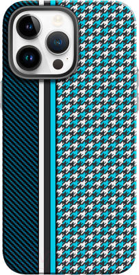 Чехол-накладка Luxo Престижные ромбы J250 для iPhone 15 Pro (синий/голубой)