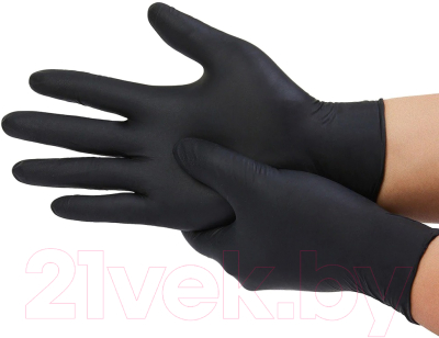 Изображение товара Перчатки одноразовые Эрдеком Нитриловые 651258 (S, черный)
