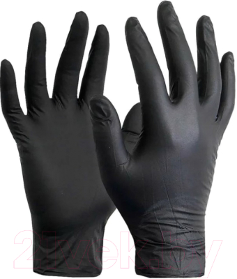 Перчатки одноразовые Эрдеком Нитриловые 651259 (XL, черный)