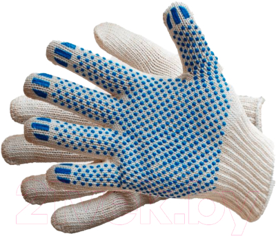 Изображение товара Перчатки защитные Эрдеком х/б 10 кл 4-х нитка с ПВХ / 650014У5