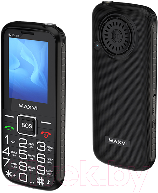 Мобильный телефон Maxvi B 21ds up (черный) — фото 2