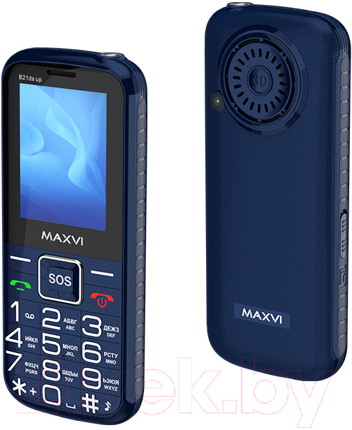 Мобильный телефон Maxvi B 21ds up (синий) — фото 6
