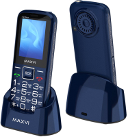 Мобильный телефон Maxvi B 21ds up (синий) - 