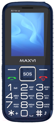 Изображение товара Мобильный телефон Maxvi B 21ds up (синий)