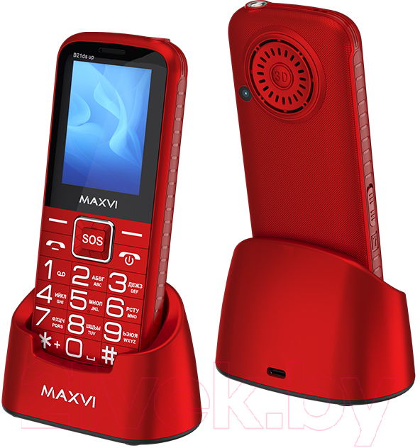 Мобильный телефон Maxvi B 21ds up (красный)