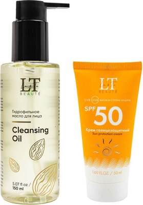 

Набор косметики для лица, Крем солнцезащитный SPF50 + Гидрофильное масло LT-SUN1