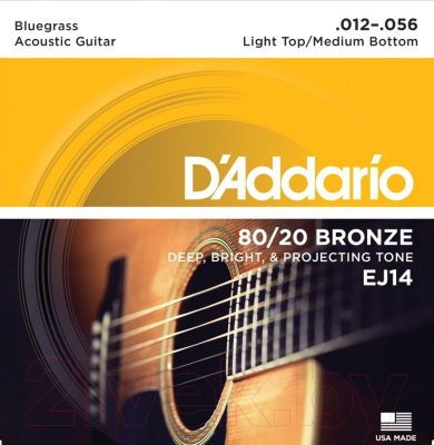 

Струны для акустической гитары D'Addario, EJ14