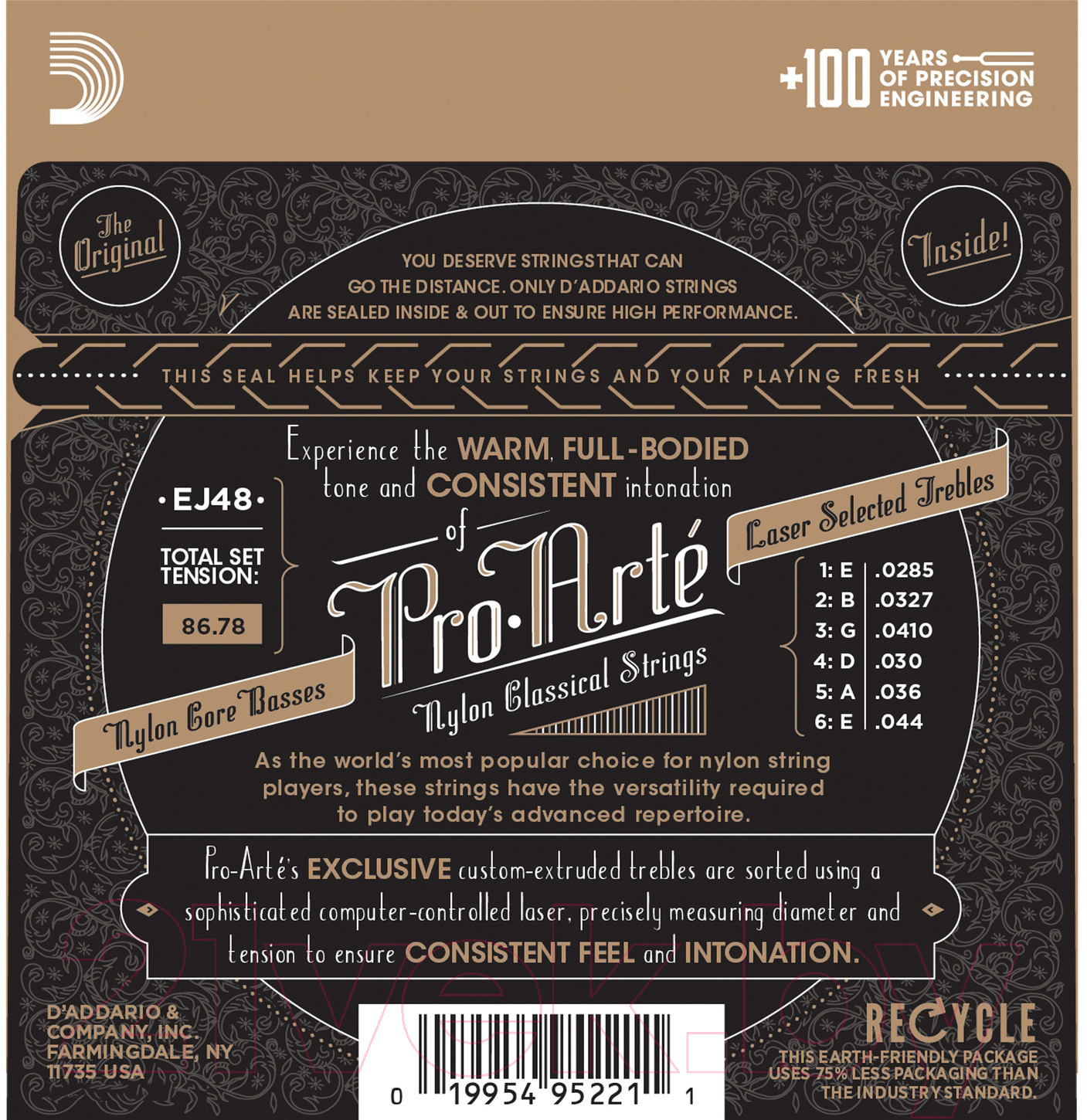 Струны для классической гитары D'Addario EJ48 — фото 2