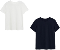 Набор футболок Mark Formelle 302680-2 (р.164/170-108-114, белый/черный) - 