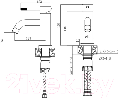 Смеситель Voda Vessel VSL26MB