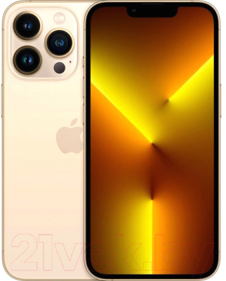 Смартфон Apple iPhone 13 Pro 128GB A2638 / 2QMLVC3 восстанов Breezy Грейд A+(Q) (золото)