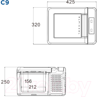 Автохолодильник Alpicool C9 (12/24)