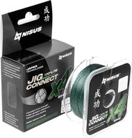 Леска плетеная Nisus Jig Connect X4 PE Dark Green 0.6 0.12mm / T-N-JC-X4-0.12-100-DG (100м) - 