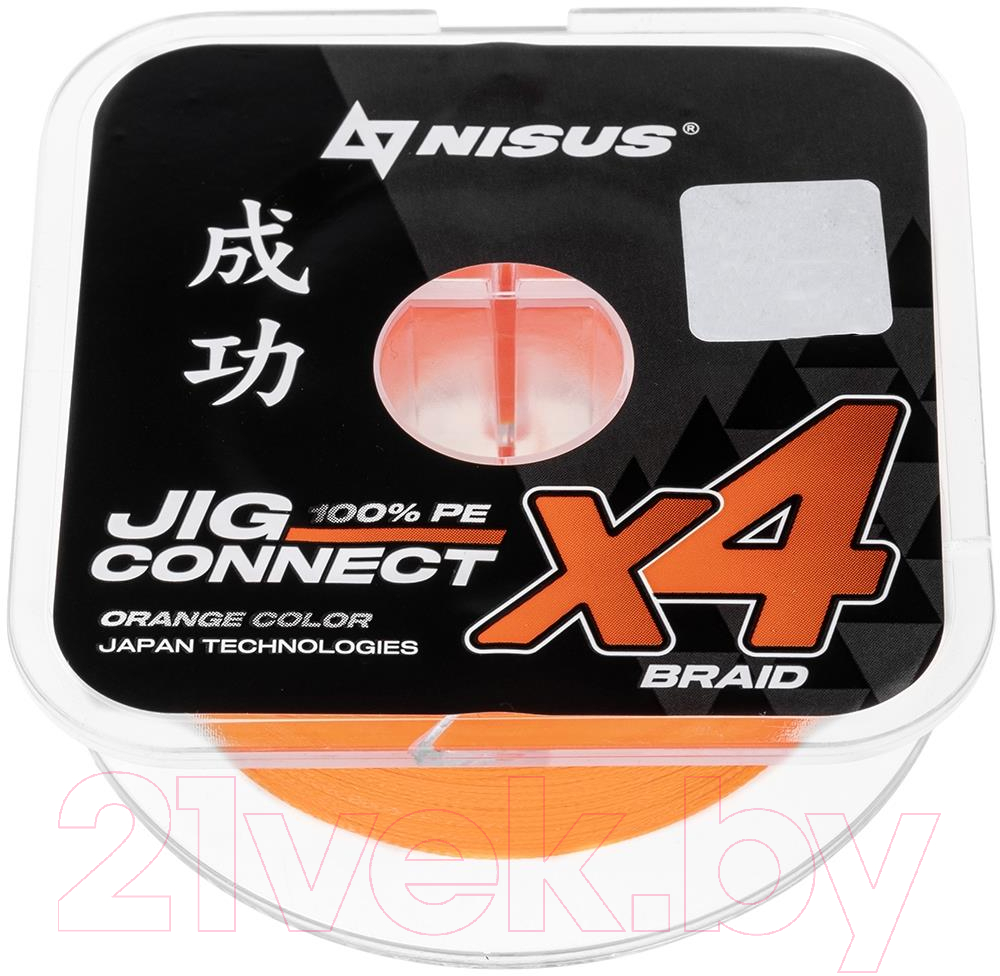 Леска плетеная Nisus Jig Connect X4 PE Orange 0.8 0.14mm / T-N-JC-X4-0.14-150-O (150м) — фото 3