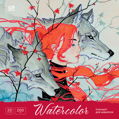 Планшет для акварели ArtSpace Девушка с волками / Па10А2_53146 (20л) - 