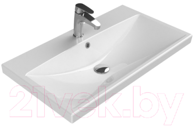 Изображение товара Тумба с умывальником ЗОВ Женева 60 / J60LA0MWMC1A-E60 (аттик/белый матовый)