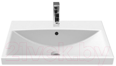Изображение товара Тумба с умывальником ЗОВ Женева 60 / J60LWP0MHMC1A-E60 (белый/галифакс)