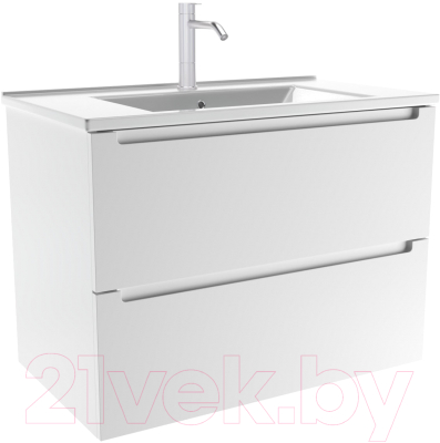Изображение товара Тумба с умывальником ЗОВ Эридан 60 / E60LWP0M9003MKV5-ID60 (белый матовый)